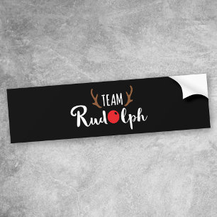 Team Rudolph Christmas Motif Bumper Sticker