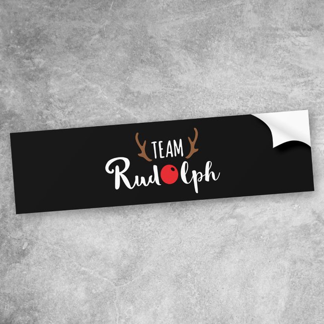 Team Rudolph Christmas Motif Bumper Sticker (Creator Uploaded)
