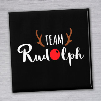 Team Rudolph Christmas Motif Magnet