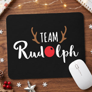Team Rudolph Christmas Motif Mouse Pad