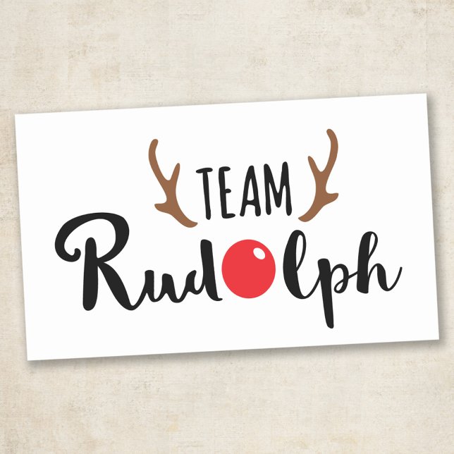Team Rudolph Christmas Quote Rectangular Sticker (Creator Uploaded)