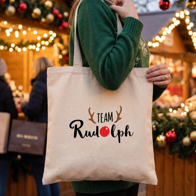 Team Rudolph - Funny Christmas Shopping Tote Bag (Creator Uploaded)
