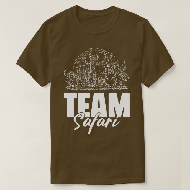 Team Safari Wildlife Jungle Quotes for Zookeeper 1 T-Shirt (Design Front)