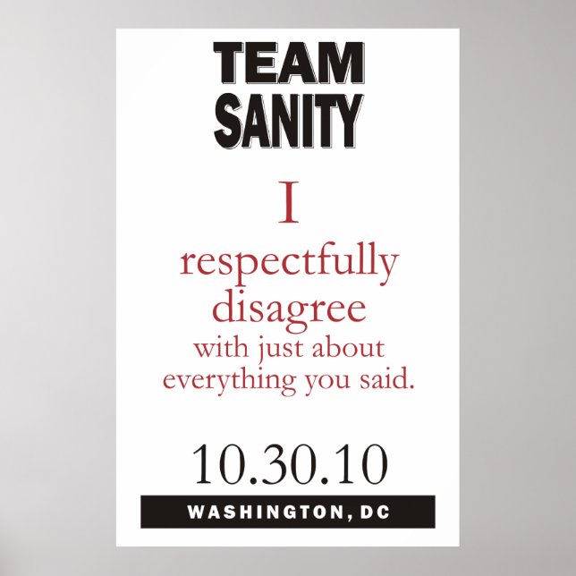 Team Sanity poster (Front)
