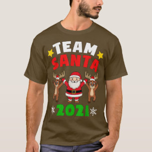 Team Santa 2021 Christmas Pyjamas Family Santa Kid T-Shirt