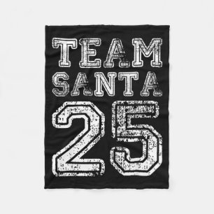 Team Santa 2025 Santa Claus Hat Christmas  Fleece Blanket