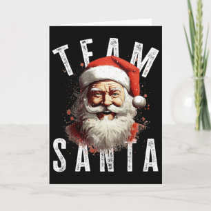 Team Santa Christmas Funny Xmas Santa Claus 3  Card