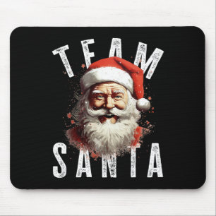 Team Santa Christmas Funny Xmas Santa Claus 3  Mouse Pad