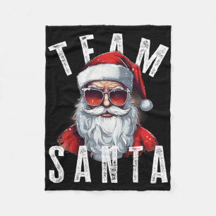 Team Santa Christmas Funny Xmas Santa Claus 5 Fleece Blanket