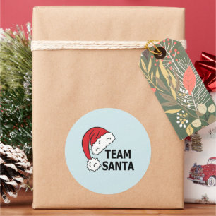 Team Santa , Christmas Gift Classic Round Sticker