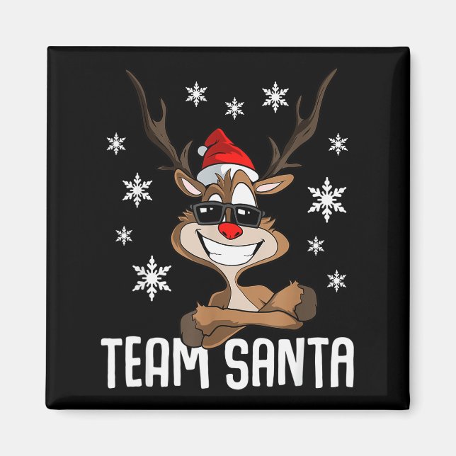 Team Santa Christmas Reindeer  Magnet (Front)