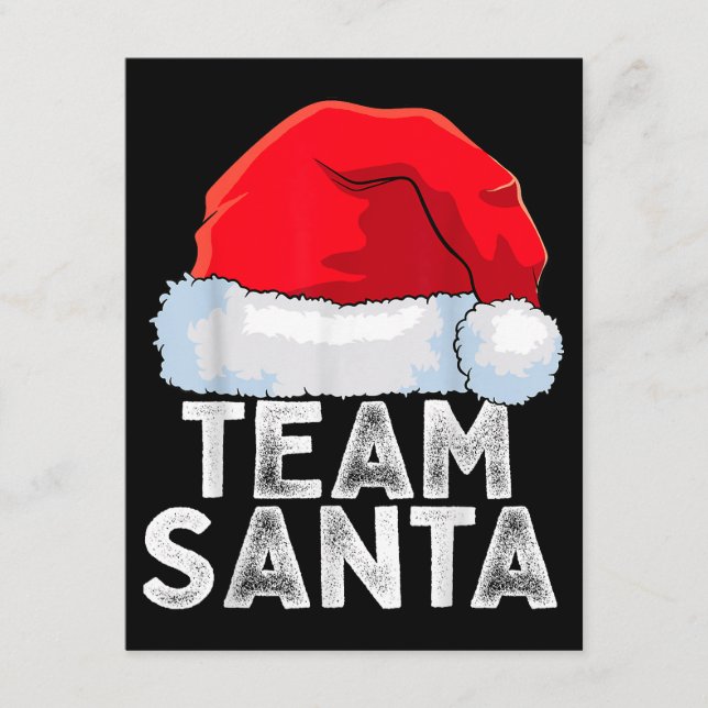 Team Santa Christmas Squad Family Matching Pyjamas Enclosure Card (Front)