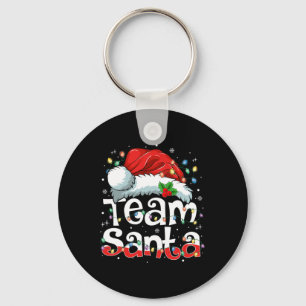 Team Santa Claus Christmas Family Matching Pajama  Key Ring