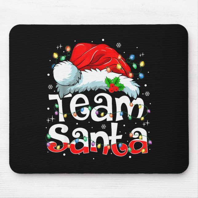 Team Santa Claus Christmas Family Matching Pajama  Mouse Pad (Front)