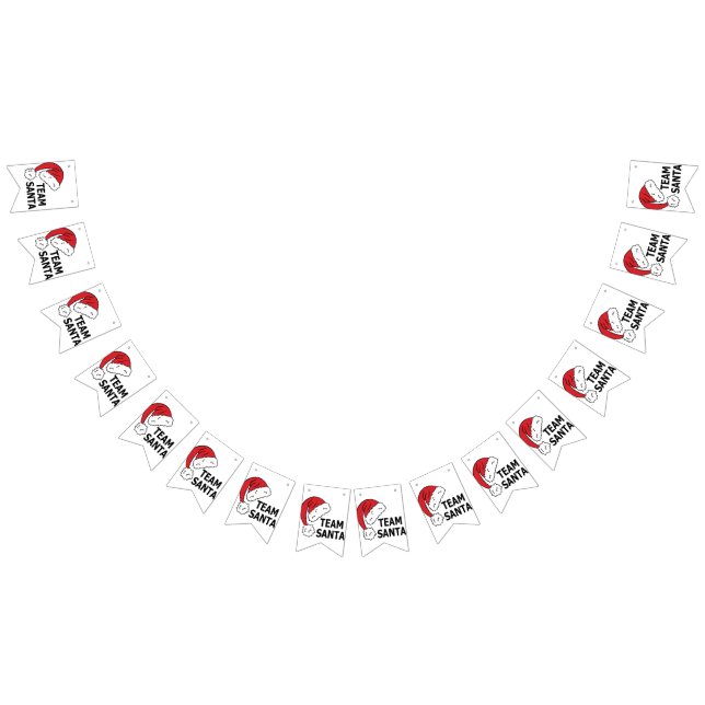 Team Santa ,Cool Christmas Gift Bunting (All)