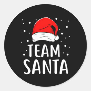 Team Santa Family Classic Round Sticker