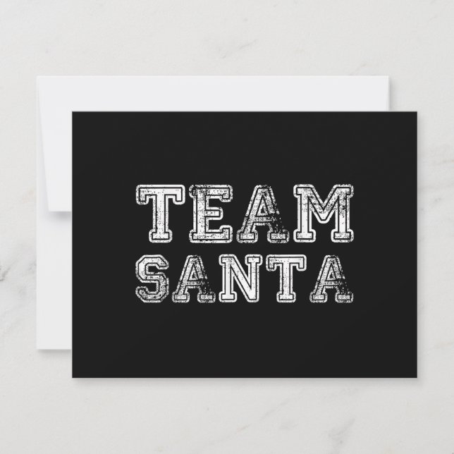 Team Santa Funny Christmas  RSVP Card (Front)