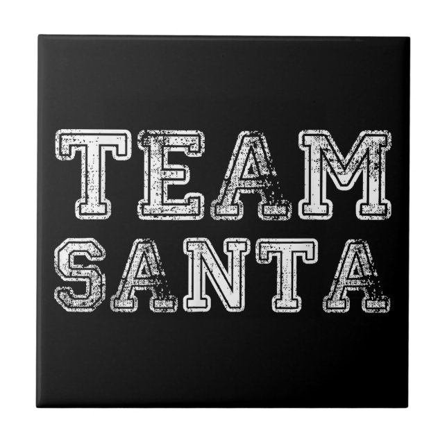Team Santa Funny Christmas Tile (Front)