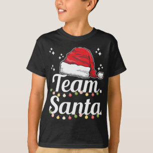 Team Santa Hat Funny Family Matching Christmas Paj T-Shirt