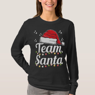 Team Santa Hat Funny Family Matching Christmas Paj T-Shirt