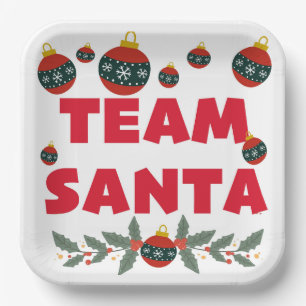 Team Santa Paper Plate