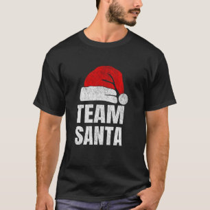 Team Santa Red Hat Christmas Family Matching Pajam T-Shirt