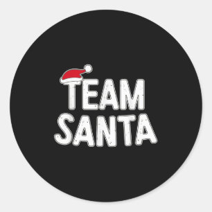 Team Santa Shirt Adult Kids Christmas Santa Squad  Classic Round Sticker