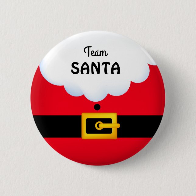 Team Santa Standard, 2¼ Inch Round Button (Front)