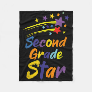 Team Second 2nd Grade Back To School Student Teach Fleece Blanket