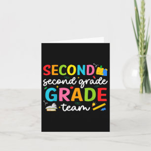 Team Second Grade 2nd Grade Teacher Squad Back To Card