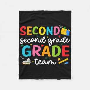 Team Second Grade 2nd Grade Teacher Squad Back To  Fleece Blanket
