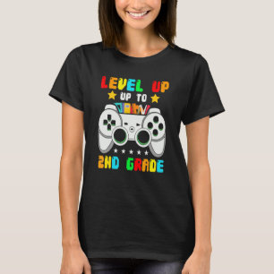 Team Second Grade Boys Kids Video Game Level Up To T-Shirt