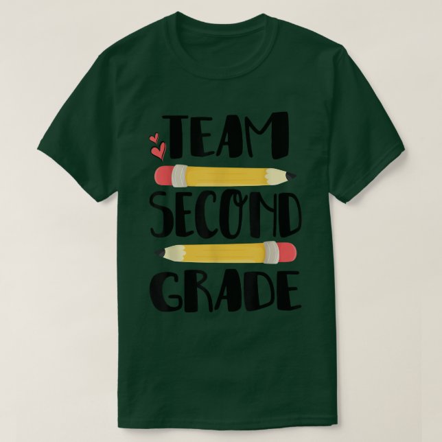 Team Second Grade Funny 2nd Back To School Teacher T-Shirt (Design Front)