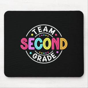 Team Second Grade Teacher Back to School 2nd Grade Mouse Pad