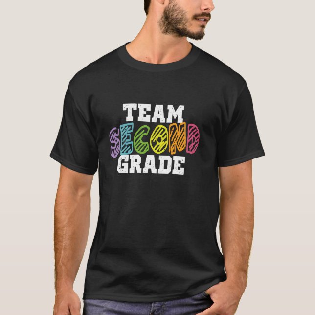 Team Second Grade Teacher Students Back To School T-Shirt (Front)