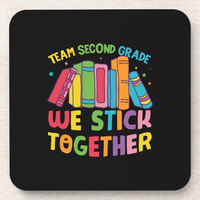 Team Second Grade We Stick Together Coaster (Front)