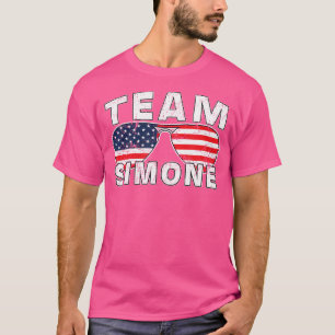 Team Simone Usa Flag Sunglasses Support T-Shirt