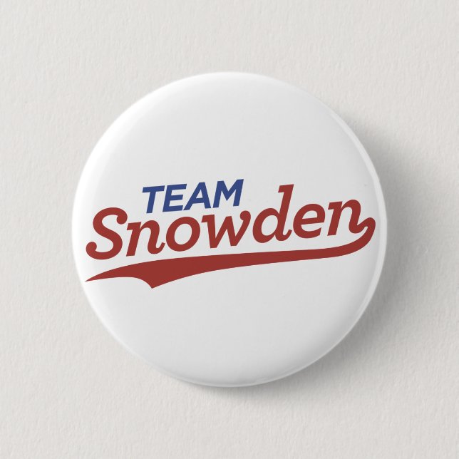 Team Snowden Script 6 Cm Round Badge (Front)