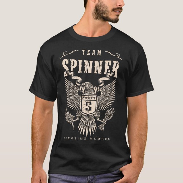TEAM SPINNER Lifetime Member. T-Shirt (Front)