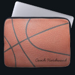 Team Spirit_Basketball skin look_Autograph Style Laptop Sleeve<br><div class="desc">Talk about great stuff! To personalise it,  just fill in the available template field and you're done. For additional designing options,  click "Customise it, " and away you go!

 Makes a winning gift for any player,  coach or big time fan of the round ball.</div>