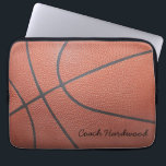 Team Spirit_Basketball skin look_Autograph Style Laptop Sleeve<br><div class="desc">Talk about great stuff! To personalise it,  just fill in the available template field and you're done. For additional designing options,  click "Customise it, " and away you go!

 Makes a winning gift for any player,  coach or big time fan of the round ball.</div>