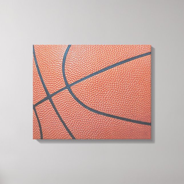Team Spirit_Basketball texture_Hoops Lover Canvas Print (Front)
