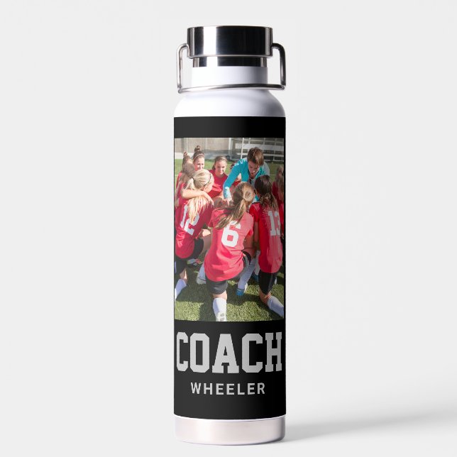 Team Spirit EDITABLE COLOR Water Bottle (Back)