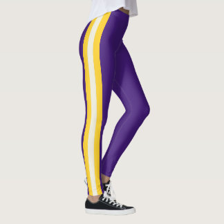 Team Spirit of Lousiana on Purple Leggings