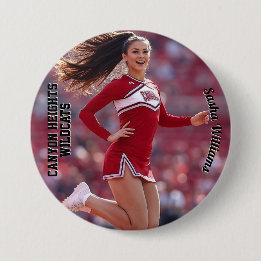 Team Spirit Photo Button Pin - Dark Text