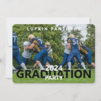 Team Sport Photo Graduation Party Invitation