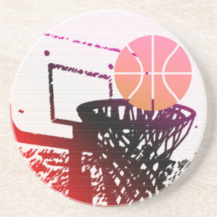 Team Sports Ball Basketball Net Coach Game Coaster