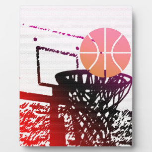 Team Sports Ball Basketball Net Coach Game Plaque