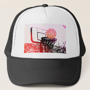 Team Sports Ball Basketball Net Coach Game Trucker Hat
