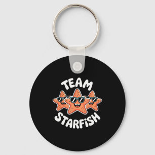 Team Starfish Cool Sungles Ocean Cartoon Crew Funn Key Ring